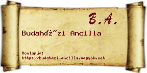 Budaházi Ancilla névjegykártya